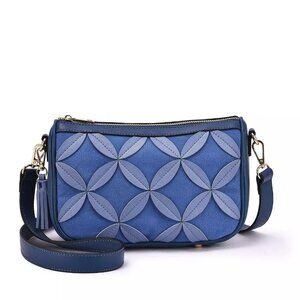 Mellow World Blue Amelie Pattern Crossbody Bag